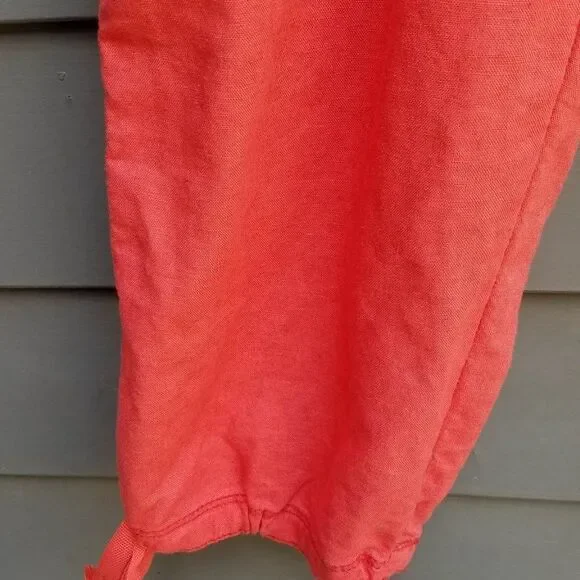 Joe Fresh Red Draw String Cropped Pants Size 8 - Picture 11 of 11